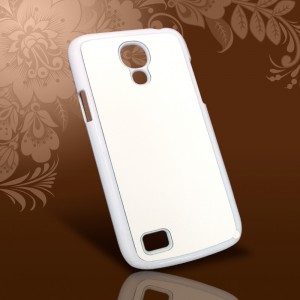 Чехол Samsung Galaxy S4 пластик белый с металлической вставкой